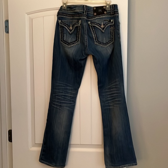 Outstanding Miss Me boot jeans size30. Rise 8” inseam 30”. - Picture 6 of 7